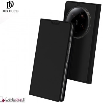Dux Ducis Skin Pro dirbtinės odos dėklas - juodas (Xiaomi 14 Ultra)